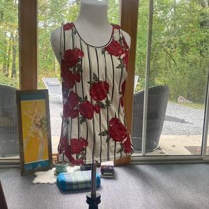 Roses and Stripes Racer back